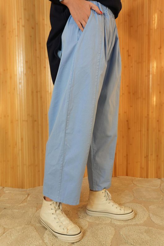 Gaberdine Barrel Pant Denim